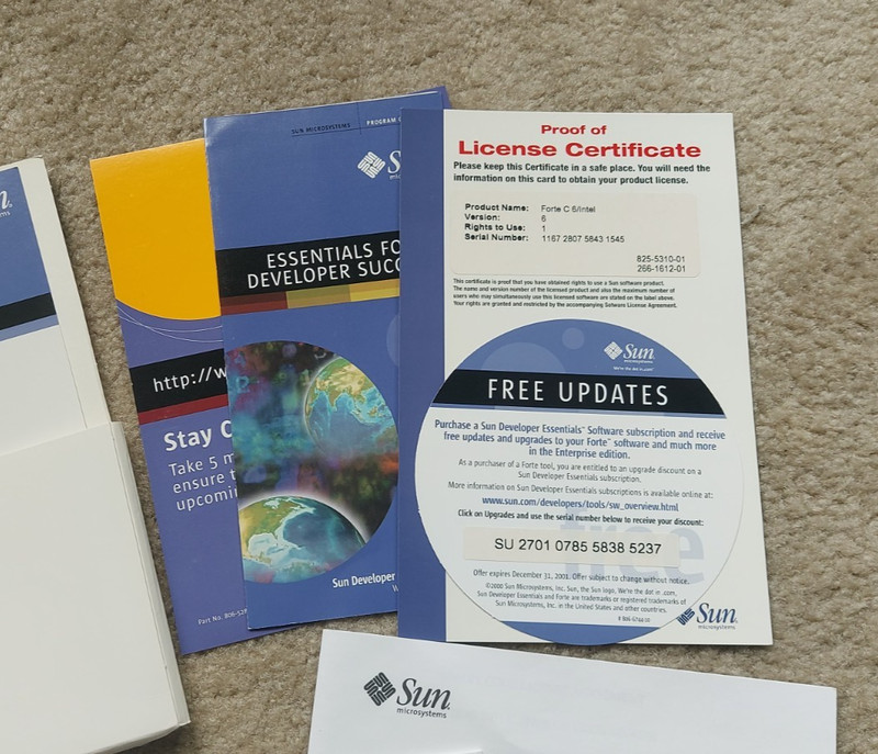 Forte Developer 6 Update 1 Install Kit w/ Manuals CD Software SUN Microsystems gallery