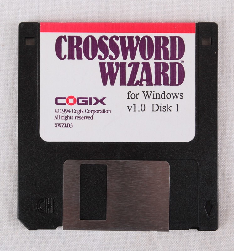 Crossword Wizard for Windows, v1.0, Lot of 3, 3 1/4" Floppy Disks, 1994 gallery