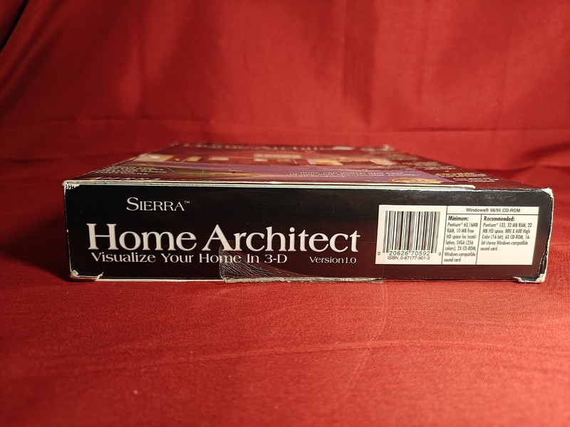 Vintage Sierra Home Architect Visualize In 3-D 1.0 1998 CD Rom Big Box Manual gallery
