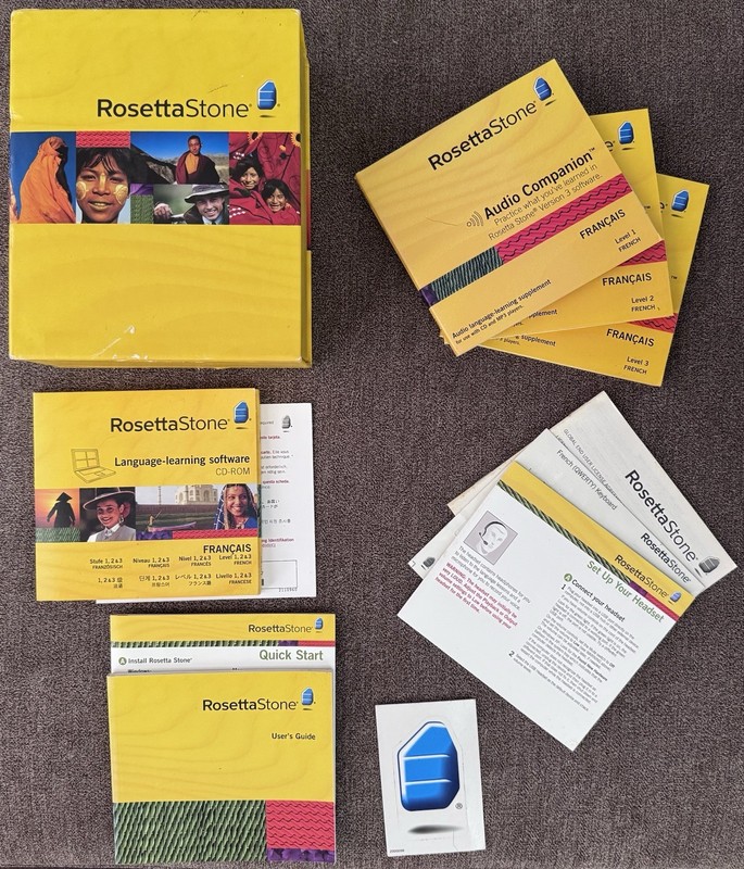 Rosetta Stone French Francais Level 1, 2, 3 AMERICAN Edition (English) v3.4.3A