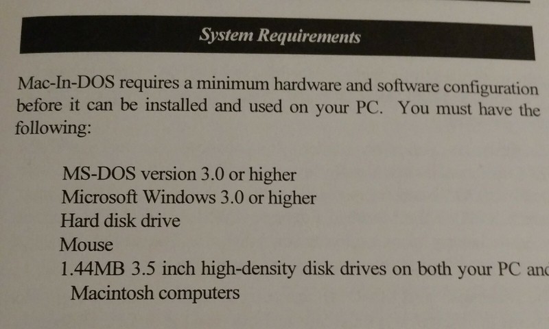Pacific Microelectronucs Ver2.0 Mac-In-DOS for Windows with manual gallery