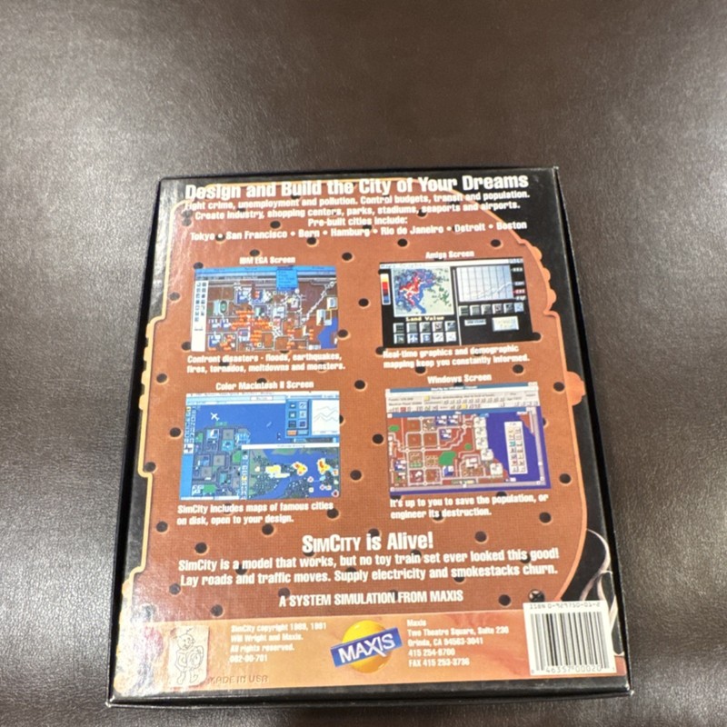 SimCity The City Simulator for DOS 3.5" Floppy Disk Set w/ Documentation Maxis gallery