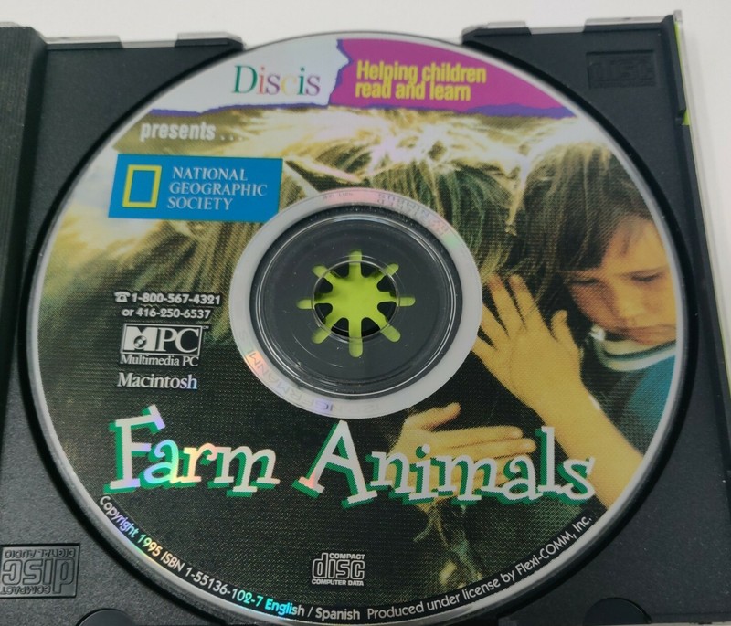 Discis Books: Farm Animals CD 1995 for Win/Mac
