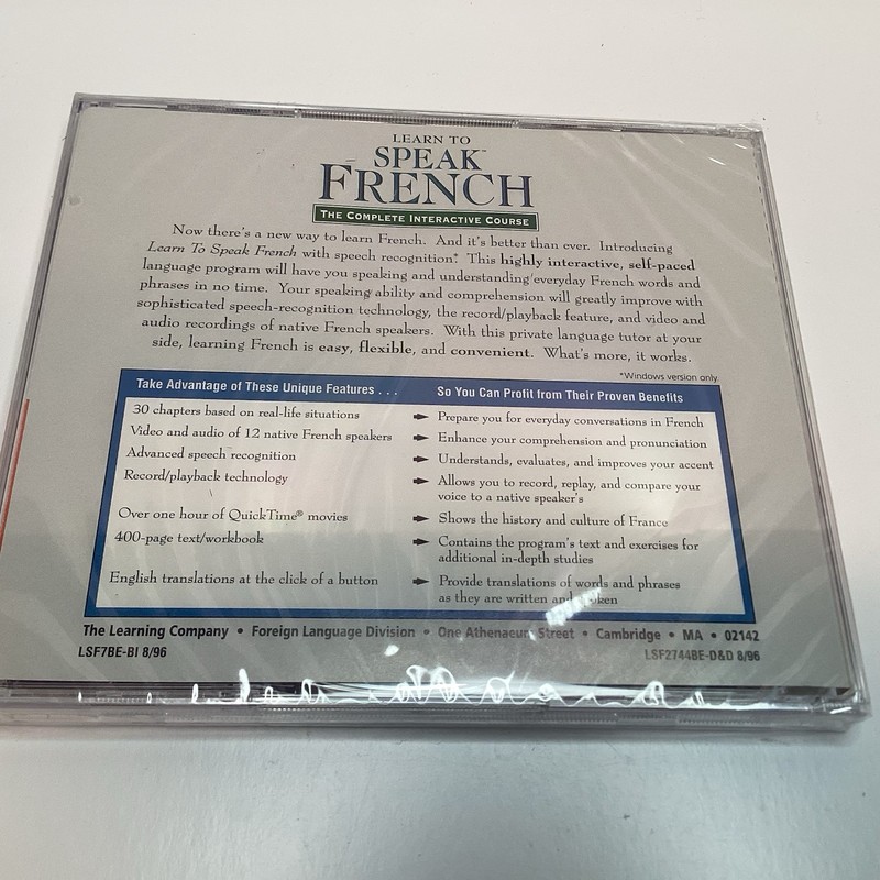 Learn To Speak French 2 CD-Rom Set Learning Company Version 6.0 (Open box) gallery