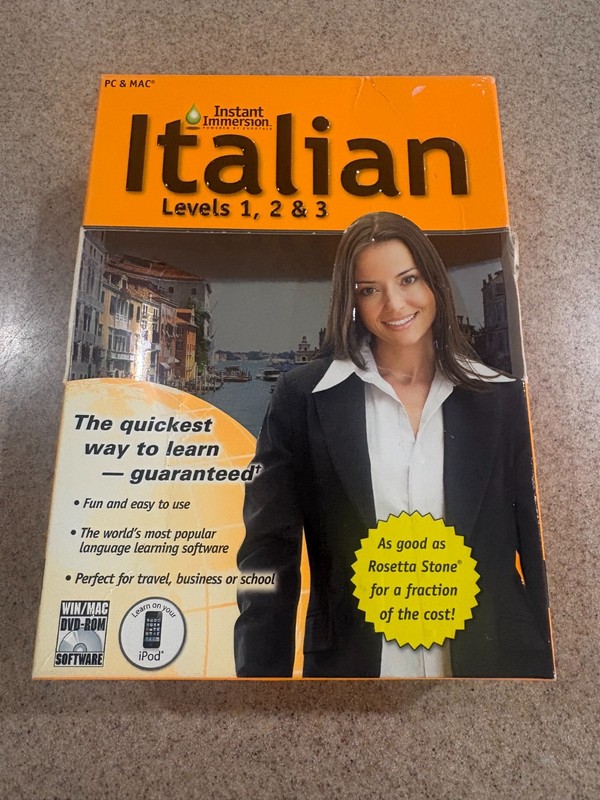Topics Entertainment Instant Immersion Italian Levels 1, 2 & 3 PC Mac – Open Box