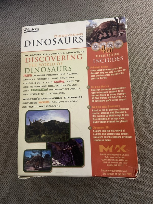Webster's Millennium Deluxe Edition Discovering Dinosaurs 4 CDs. Earth Shaking. gallery