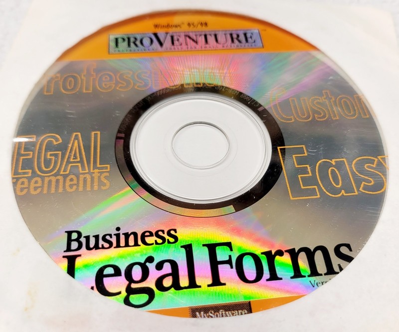 ProVenture Business Legal Forms & Legal Agreements CD-ROM ~ Old New Stock Sealed