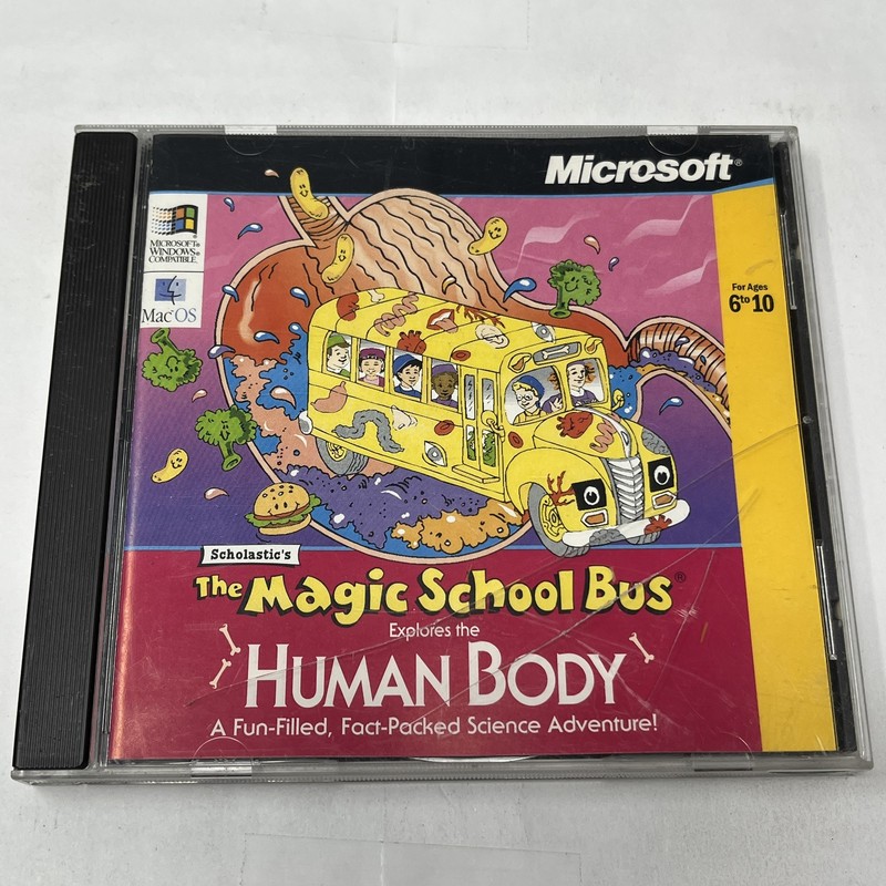 Scholastic The Magic School Bus Explores Human Body PC Mac CD-ROM Science Game
