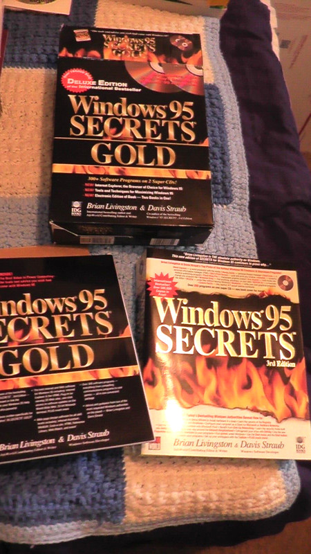 pc windows 95 secrets gold deluxe edition livingston straub big box book softwar