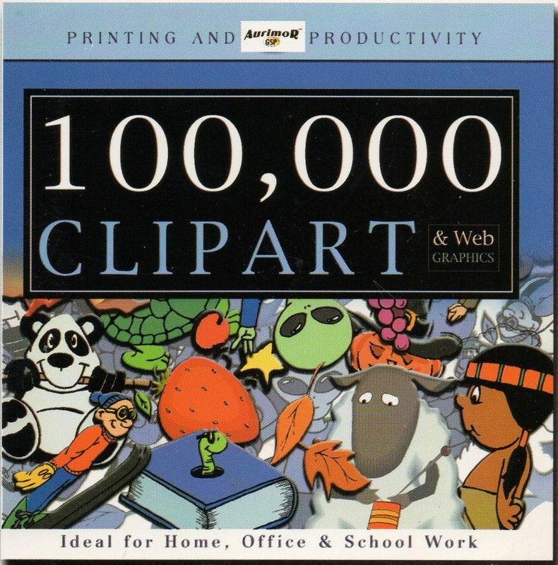 100,00 CLIP ART & WEB GRAPHICS – PC CD – EXCELLENT