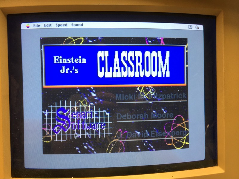 Vintage Macintosh software : Einstein Jr's Classroom gallery