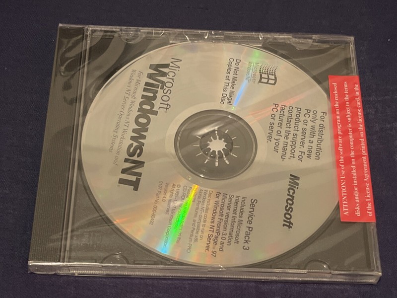 Microsoft Windows NT Service Pack 3 for Workstation/Server Ver 4 0197 000-60492