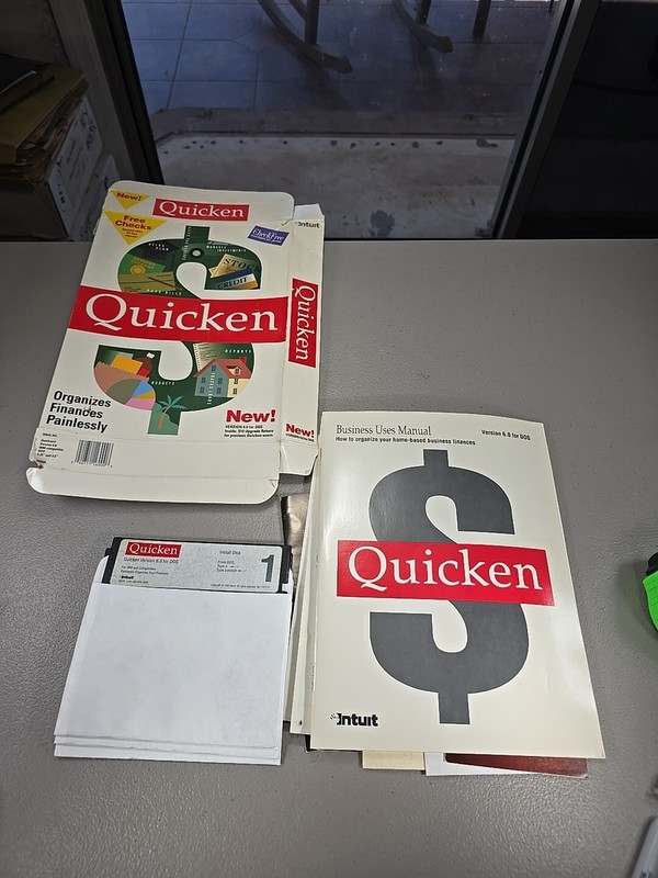 Vintage Intuit Quicken 6.0 DOS 5.25" Floppy Disk Only 16020A Missing 3.5" Discs