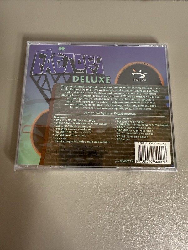 Vintage "The Factory Deluxe" (Windows / Mac CD) by Sunburst - New Sealed gallery