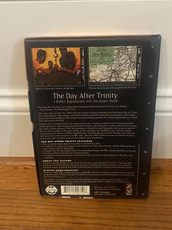RARE FORMAT: (Oppenheimer) The Day After Trinity [CD-ROM VOYAGER 1995] VTG MAC gallery
