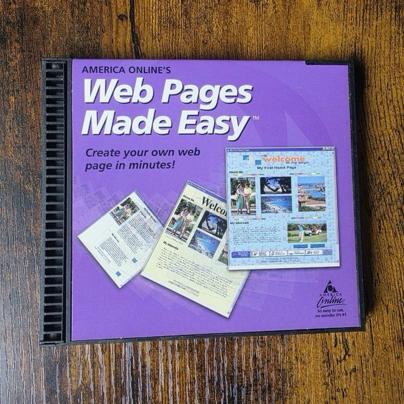 America Online Web Pages Made Easy Web Design Software CD-ROM Windows English
