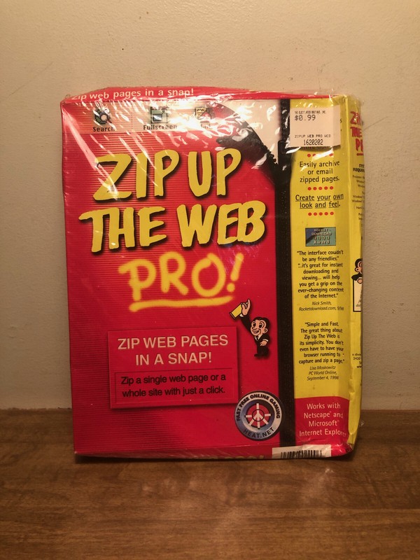 Zip Up The Web Pro Windows 95/98 New & Sealed
