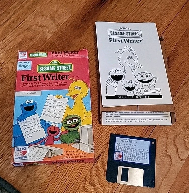 Vintage Ibm Tandy Sesame Street First Writer Software gallery