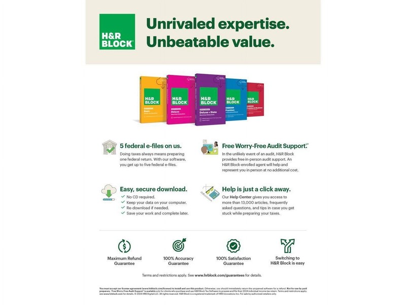 H&R Block 1033600-24 Basic Tax Software 2024, Step-by-Step Guidance gallery