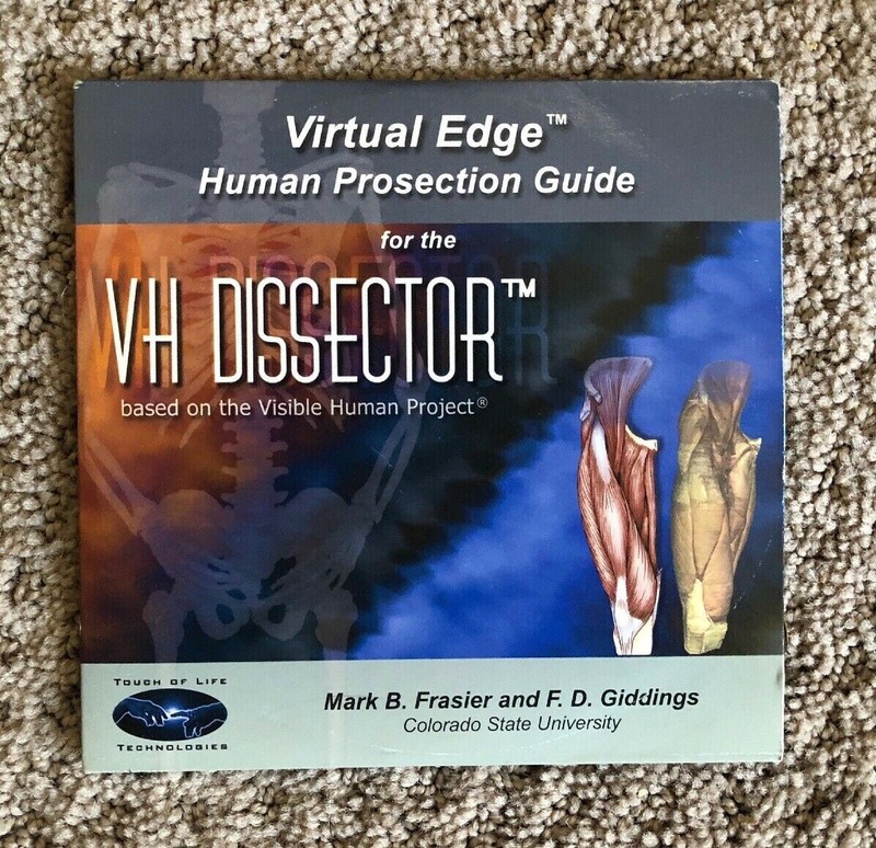 VH Dissector Lite 4 PC CD learn dissect male female body organ human anatomy