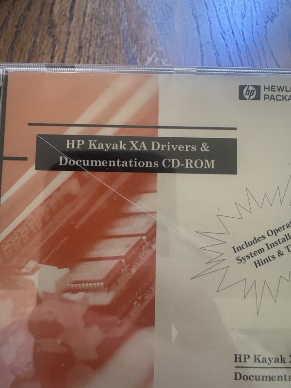 HP Kayak XA Documentation & Driver Recovery CD ROM Windows 1998 Software gallery