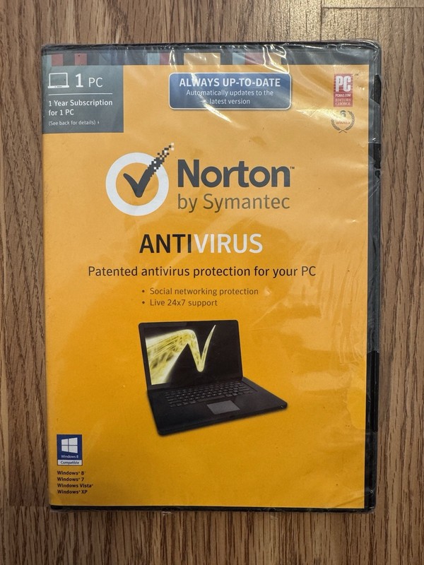 Norton Antivirus 2013 W/Product Key for Windows 8, 7, Vista, XP New Sealed