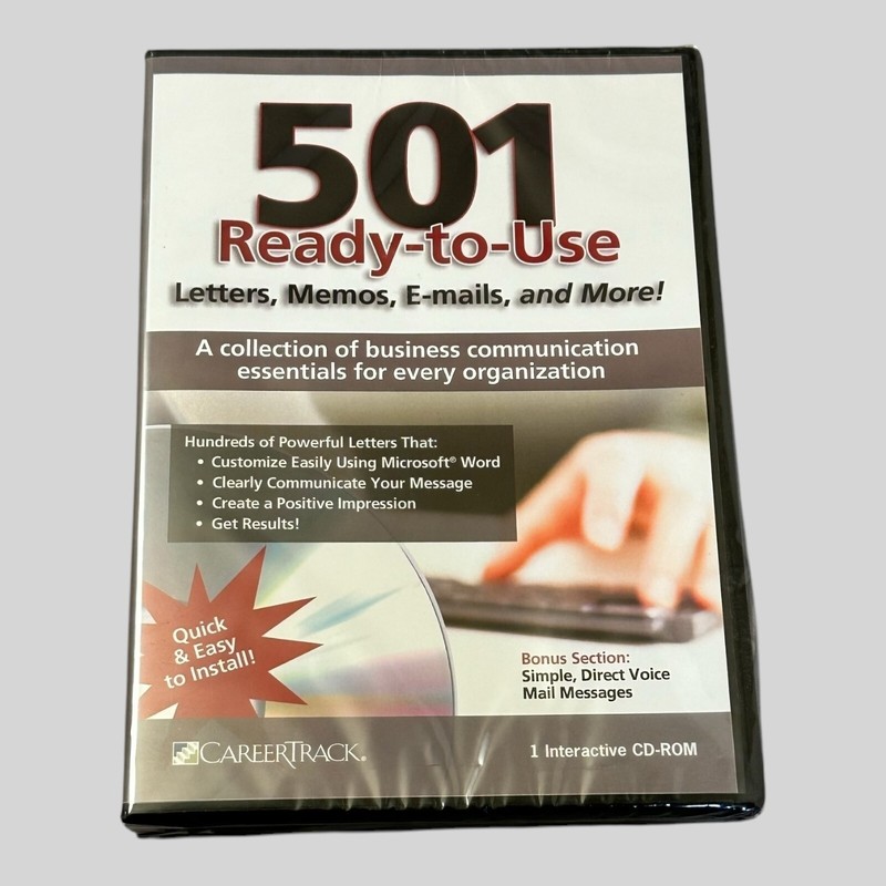 501 Ready To Use Letters Memos Emails And More CD Rom 2016