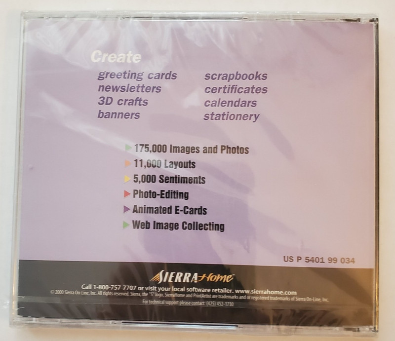 Print Artist, (PC, CD-ROM, 2000), Sierra Home, New Sealed gallery