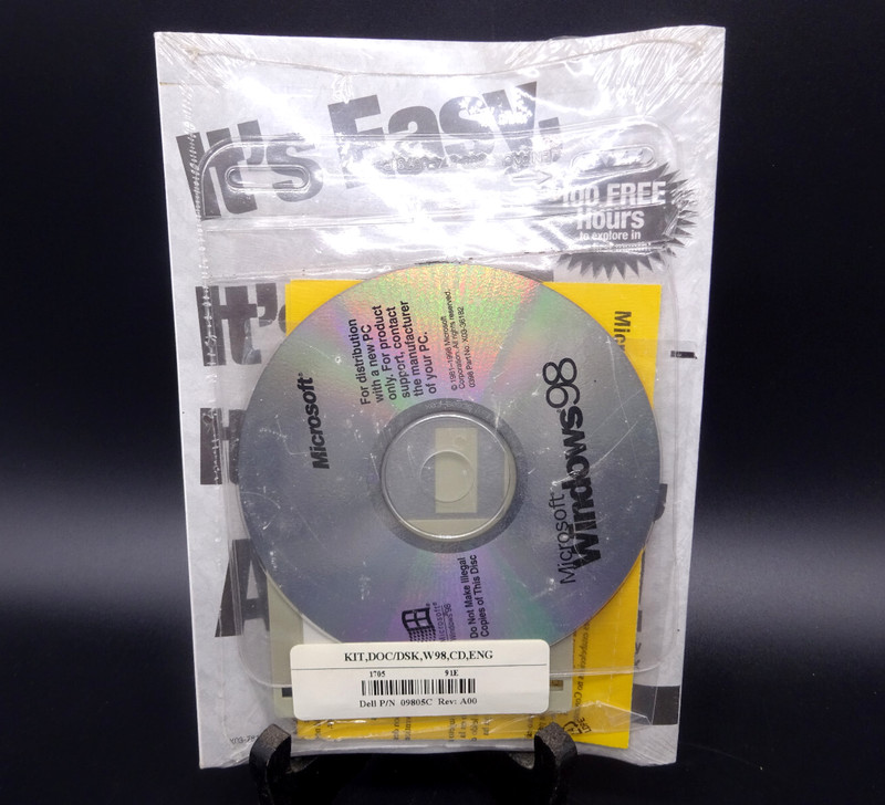 Microsoft Windows 98 Edition 1981 Dell Getting Started CD, Floppy, Manual SEALED