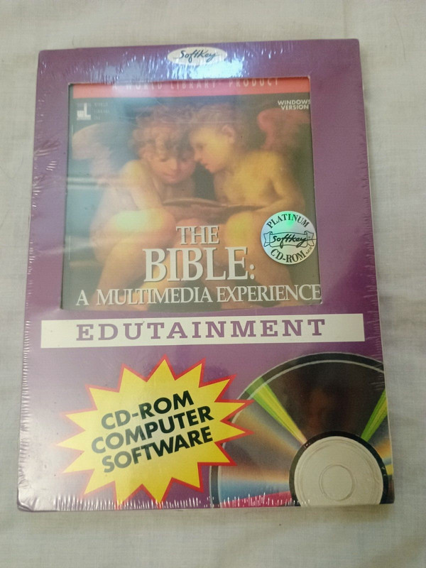 The Bible: A Multimedia Experience, World Library Softkey, 1995, Windows, CD NEW