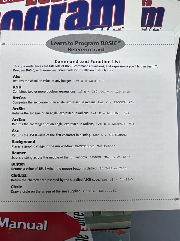 1998 Interplay’s Learn To Program Basic Manual Workbook CD PC Game Apple Windows gallery