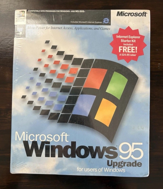 Microsoft Windows 95 Upgrade 3.5” Floppy Version NEW Sealed – Free Ship