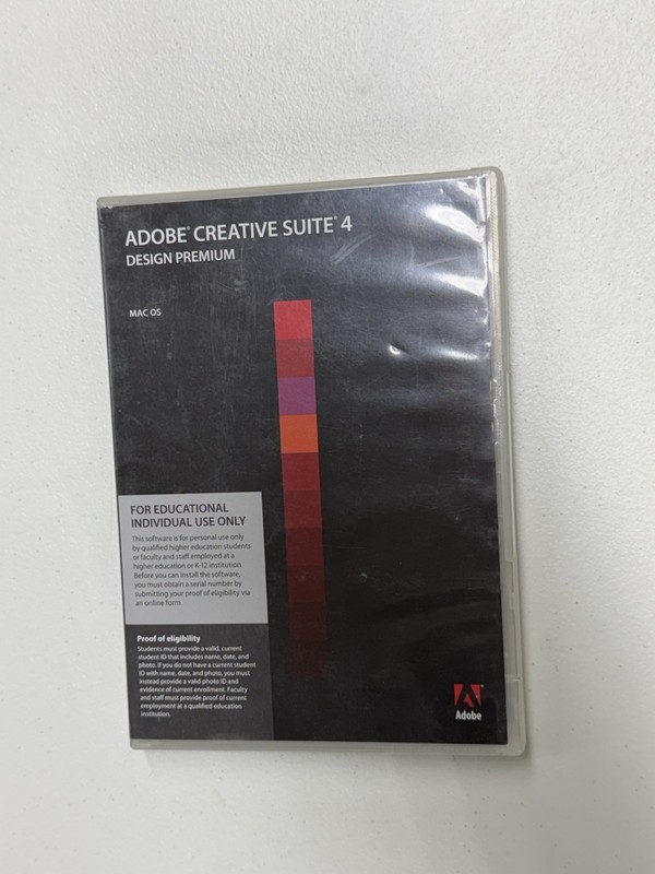 Adobe Creative Suite 4 CS4 Design Premium MAC OS Student Version