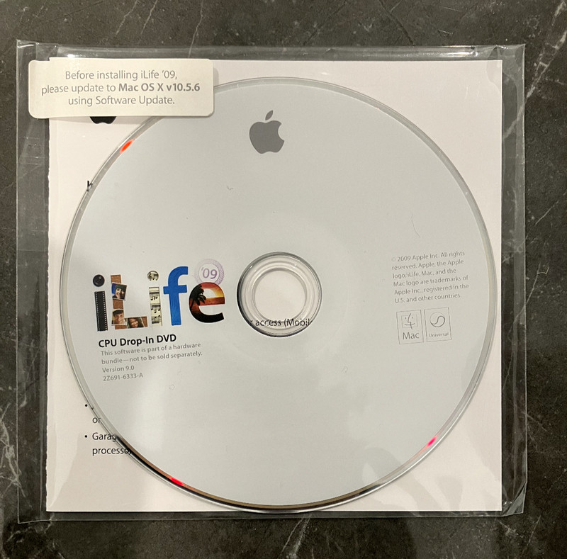 iLife 09 CPU Drop-In DVD