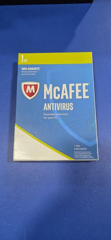 McAfee Antivirus 2017 1 PC 1 Year Digital Key Sealed Retail License New