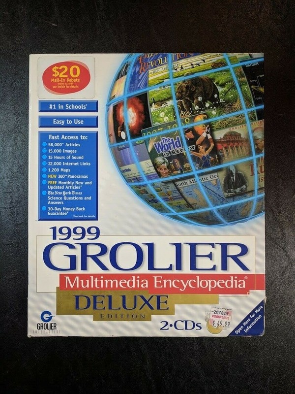 Vintage 1999 Grolier Multimedia Encyclopedia Deluxe Edition for Windows 98 95 gallery