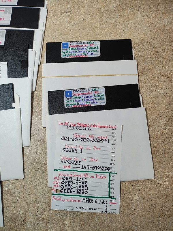 Microsoft MS-DOS 6.0 Floppys Lot (8 Disks) gallery