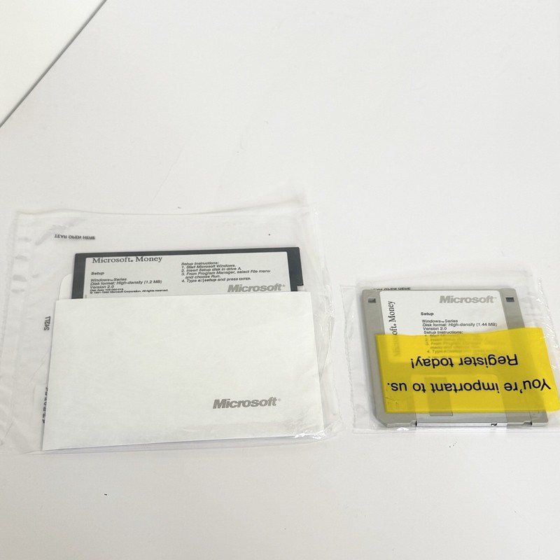 Microsoft Money 2.0 Personal Finance Software Budget Organize Tax W/ Disks 1992 gallery