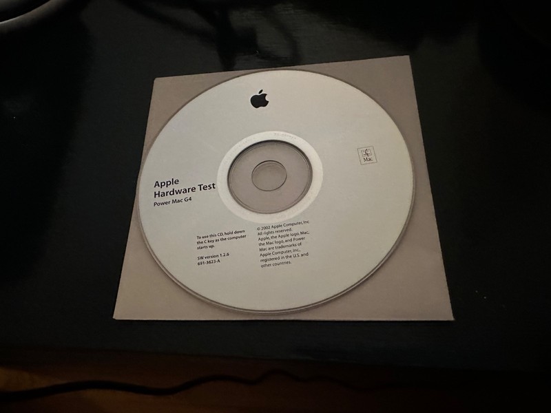 Apple Hardware Test CD for Power Mac G4, SW Version 1.2.6