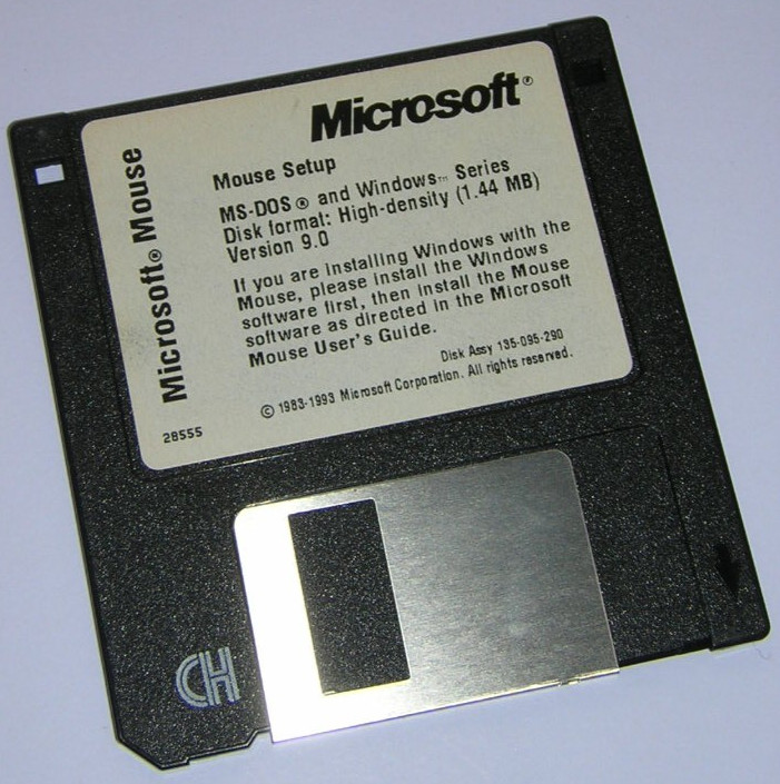 Microsoft Mouse Driver Installation 3.5″ Floppy Diskette DOS/Windows 3.x (1993)