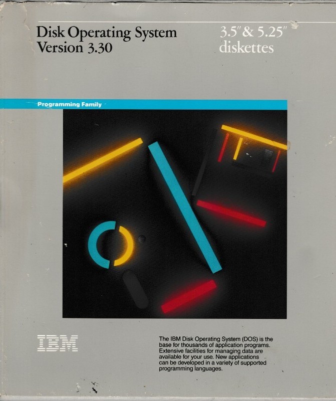IBM Disk Operating System Version 3.30 w/ Manual & 3.5″ programming family 1987