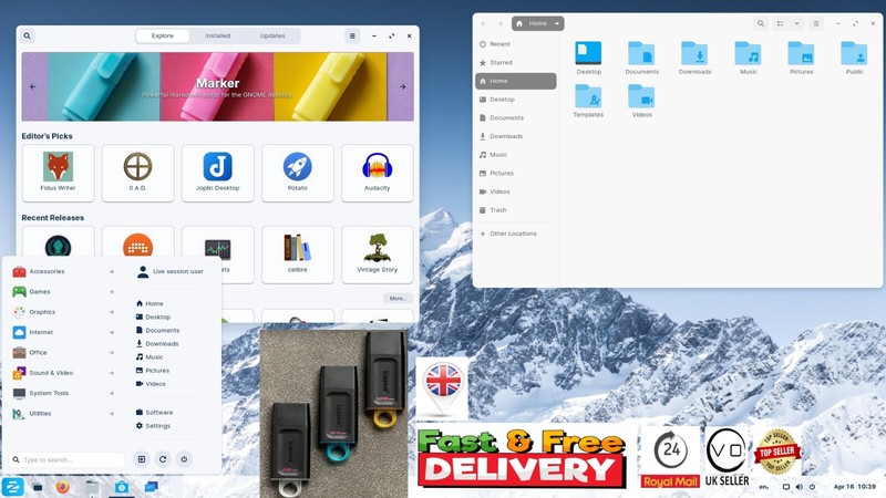 Zorin 17.1, 16.3 or 15.3 Linux OS 64bit 32bit DVD or USB Drive / Live /Bootable