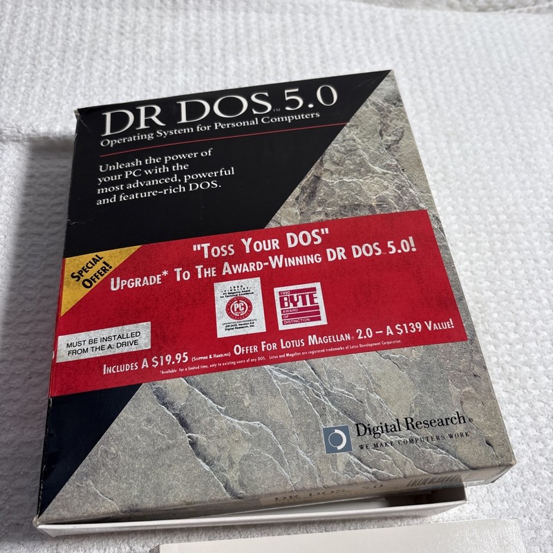 DOS 5.0 Vintage Collectible Digital Research 5.25″ Disk DR DOS 5 Rare Open Box