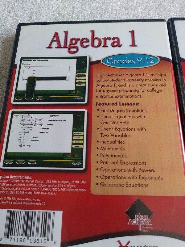 High Achiever Algebra Geometry Curriculum Based Software Grades 9-12 PC CD-ROM gallery