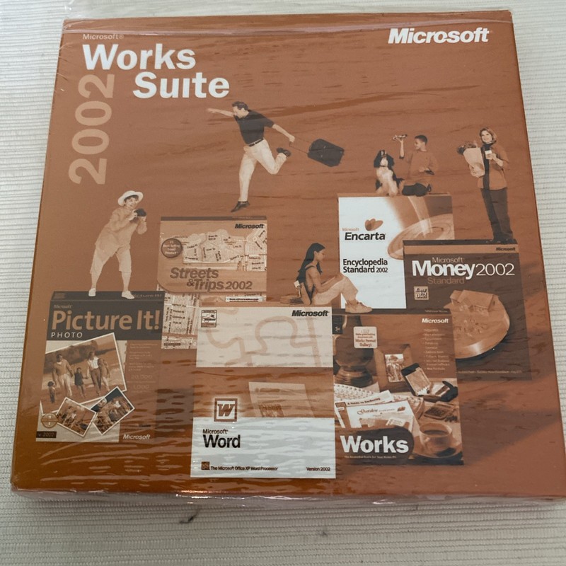 Microsoft Works Suite 2002 Set of 5 CDs with Product Key Dell Sealed @18 gallery