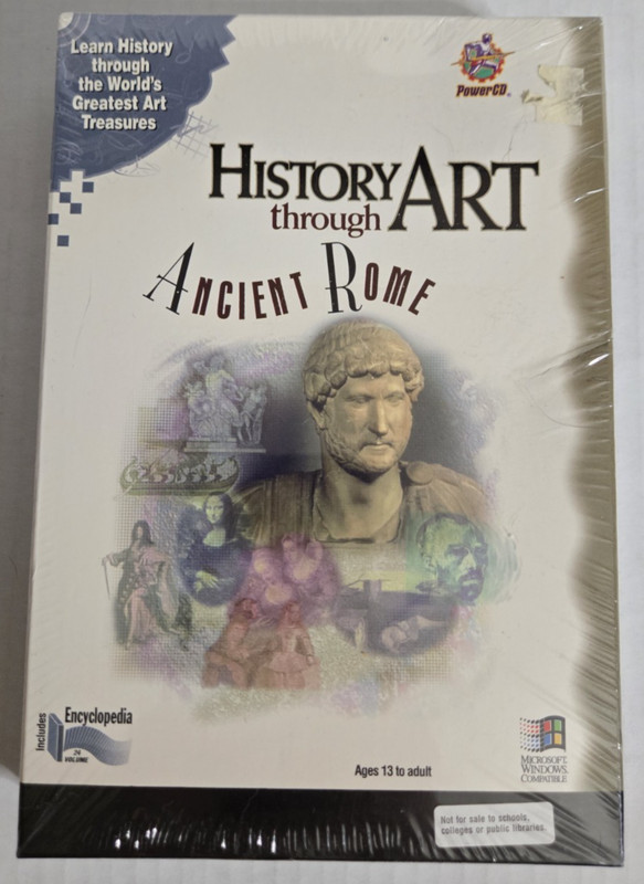 NEW History through Art: Ancient Rome PC Game CD-ROM Power CD ZCI Windows SEALED