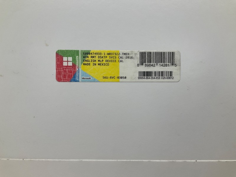Windows Server 2016 CAL Client Access License For Device 1 USER 6VC-03050 NEW gallery