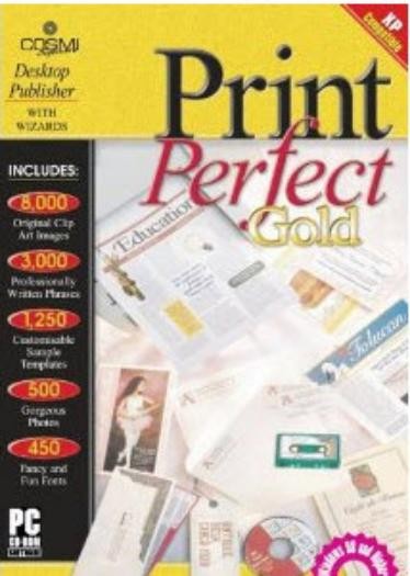 Print Perfect Gold PC CD create custom greeting business cards forms designs +