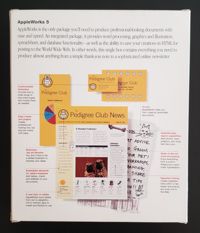 AppleWorks 5 (Big Box, Excellent, Mac) gallery