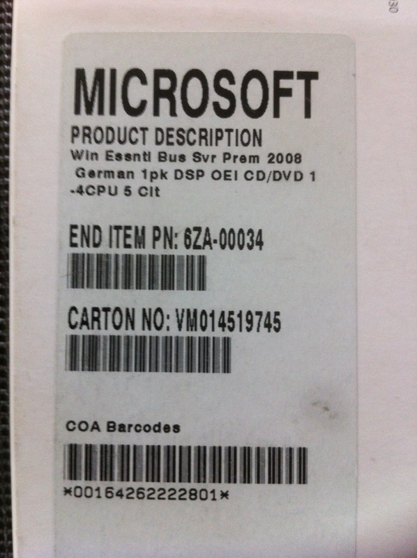MS Windows Essential Business Server 2008 (EBS) PREMIUM Edition inc 5 Clients gallery